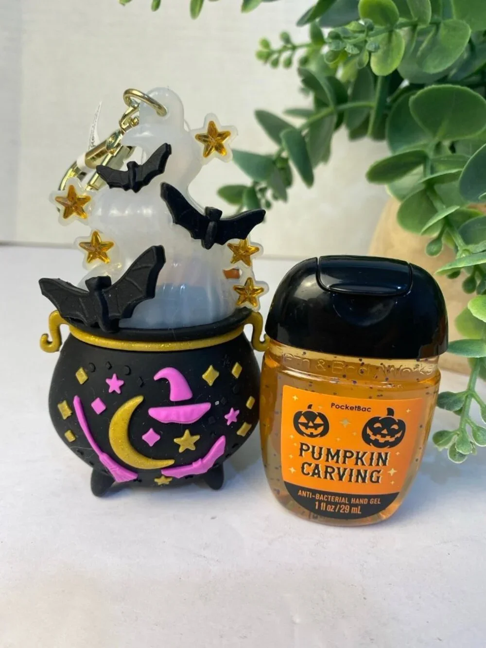 Light-up Cauldron PocketBac Holder & Hand Sanitizer Halloween BBW